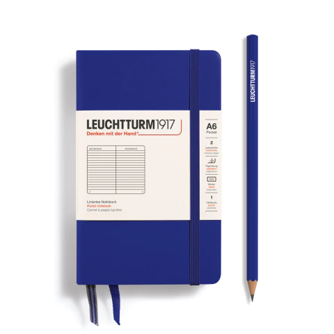 Caderno Leuchtturm1917, Pocket (A6) - 187 Páginas, Capa Dura, Pautado, Tinta 372359