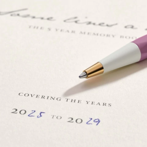 Diário de 5 Anos Leuchtturm1917, Some Lines A Day, Medium (A5) - Capa dura, Sálvia 363840