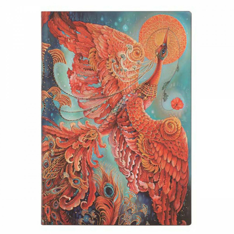 Caderno Paperblanks Firebird Midi 18x13cm Capa Flex Pautado 8211-8