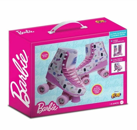Barbie Patins 4 Rodas Tamanho 35/36 Fun F0165-5