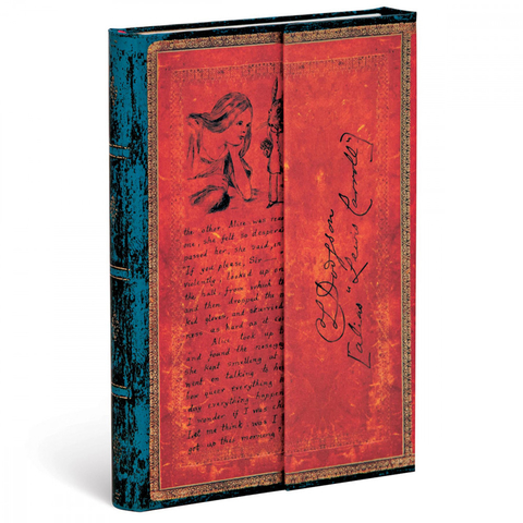 Caderno Paperblanks Lewis Carroll Mini 14x9,5cm Capa Dura 46103