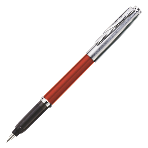 Caneta Tinteiro Pierre Cardin Penomatic Bordô Com Cromado 7398