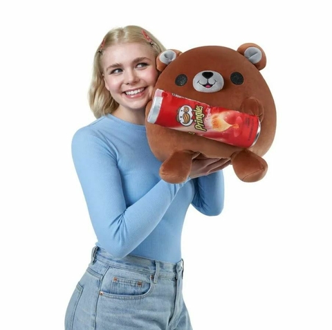 Pelúcia Snackles 35cm Urso Terry Com Pringles Candide 1217