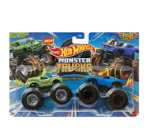 Hot Wheels Monster Trucks Poison Pinto Vs Rodger Dodger Mattel Fyj64