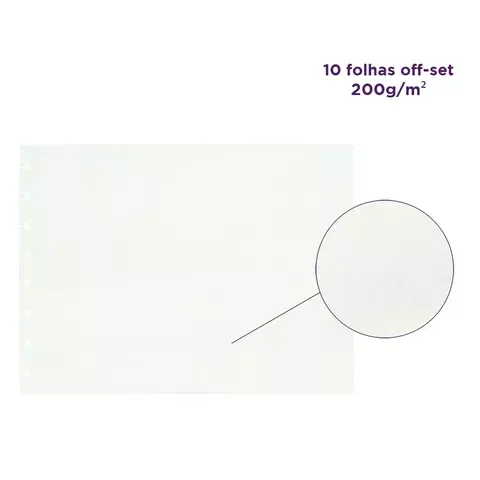 Refil De Desenho Art A4 10 Folhas 200g/m² Cird1002 Caderno Inteligente