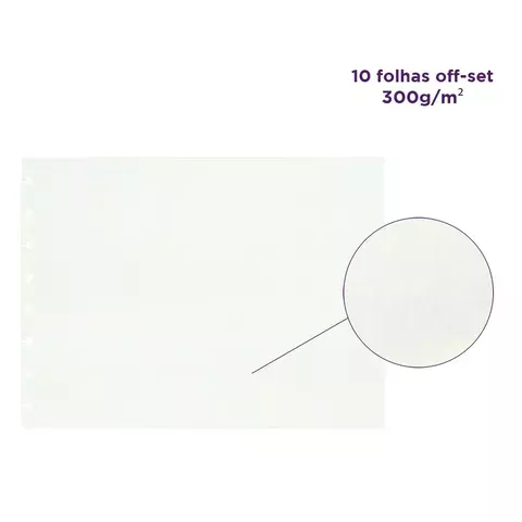 Refil De Desenho Art A4 10 Folhas 300g/m² Cird1003 Caderno Inteligente