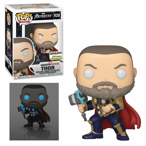 Boneco Funko Pop Marvel Avengers Gamer Verse Thor 628 Special Ed Glows In The Dark