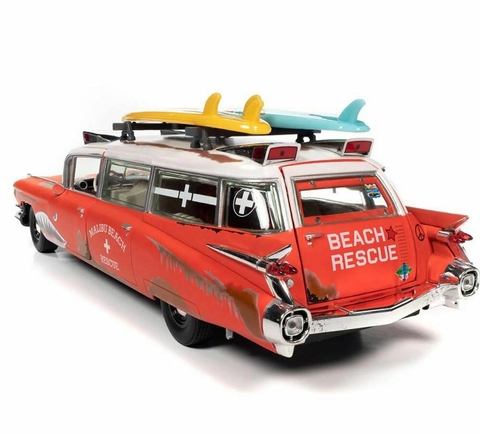 1959 Cadillac Eldorado Ambulance Surf Shark 1:18 Auto Word Aw312