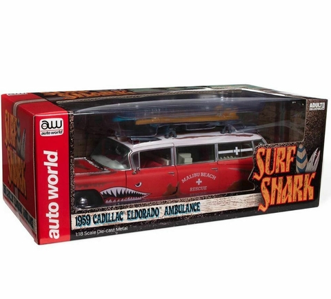 1959 Cadillac Eldorado Ambulance Surf Shark 1:18 Auto Word Aw312