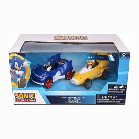 Carro Sonic Pull Back Tails e Sonic com 2 Fun F0107-2