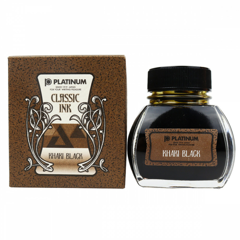 Tinta Para Caneta Tinteiro Platinum Classic Khaki Black #61