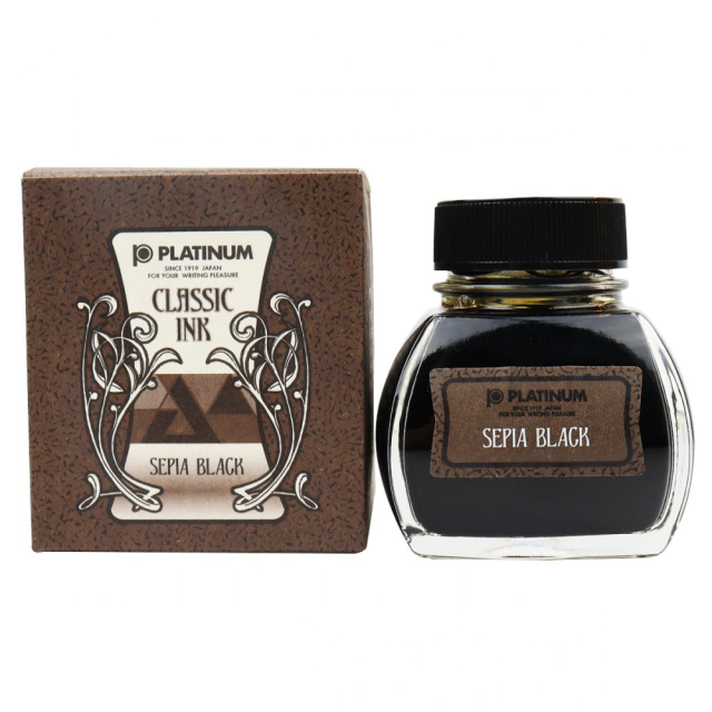 Tinta Para Caneta Tinteiro Platinum Classic Sepia Black #66