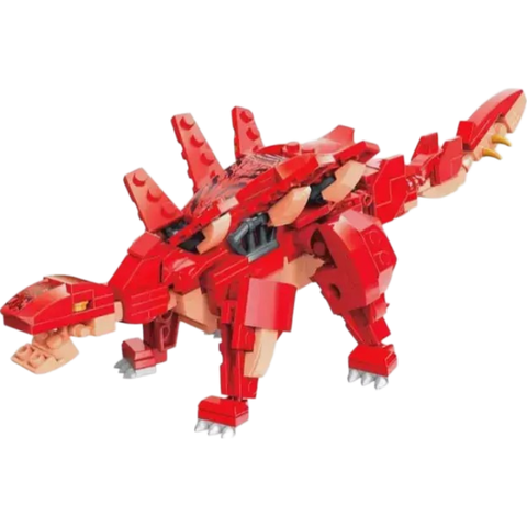 Blocos de Montar Combo Dinossauros Vermelhos 3 em 1 Qman 287 Peças 42106