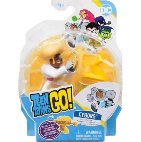 Boneco Cyborgue + 1 Peça Robô de Hamburguer Jovens Titãs Sunny 4035
