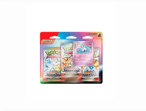Caixa Lacrada Com 12 Blisters Triplos Pokemon EV8,5 Evoluções Prismaticas Copag 35272
