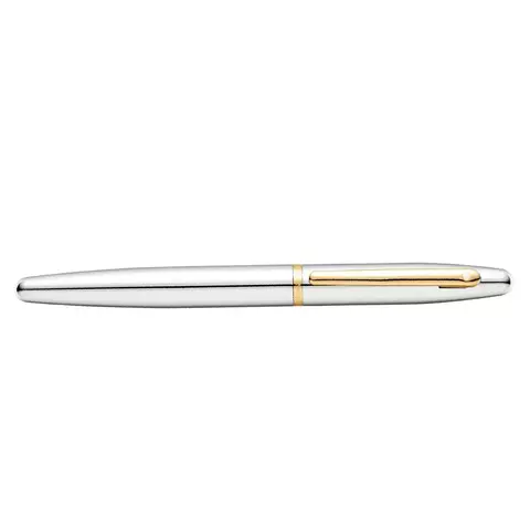 Caneta Tinteiro Sheaffer Vfm Cromada Com Clip Dourado E0942253