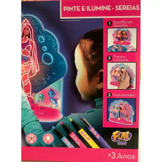 Barbie Pinte e Ilumine - Sereias Fun F0123-5
