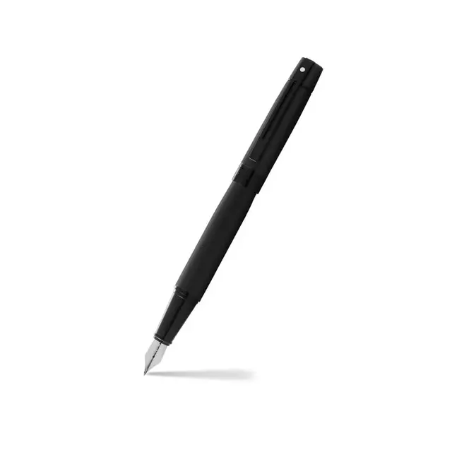 Caneta Tinteiro Sheaffer 300 Preto Fosco Em Laca Polido Pena Média E0934353