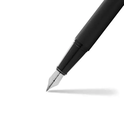 Caneta Tinteiro Sheaffer 300 Preto Fosco Em Laca Polido Pena Média E0934353