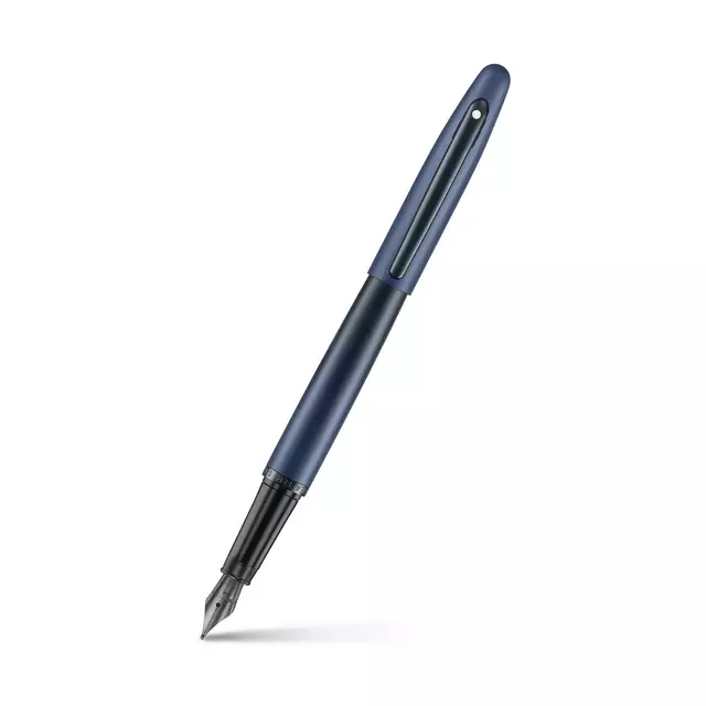 Caneta Tinteiro Sheaffer VFM Azul e Preto Fosco Pena Média E0942953