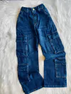 Wide leg cargo Blue