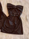 Vestido straple barra
