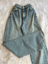 Wide leg tiro medio oxido