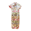 vestido oriental floral estampa