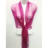Echarpe Acabamento em Franjas Rosa Pink