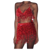 Conjunto Top e Lenço Franjas de Paetê
