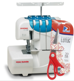 Janome 9110dx Overlock 4hilos + dobladillador, fruncidor, elastizador y tijera - comprar online