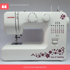 JANOME 311 + ENHEBRADOR de aguja y Pie De Falso Overlock De Regalo * Casa Olguín *