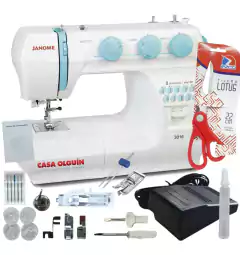 Janome 3016 + Tijera De Regalo 68 Func Led Ojal Overlock