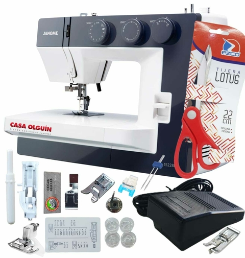 Janome 1522 Bl Multifunción Super Profesional En Casa Olguín