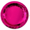 Plato Metalizado fucsia x 10unid