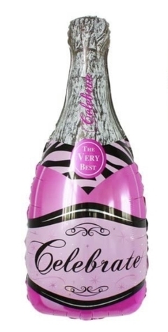 Globo botella champagne Celebrate Rosa en internet