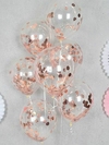 Globo confetti Rosa Gold set x 6 unid