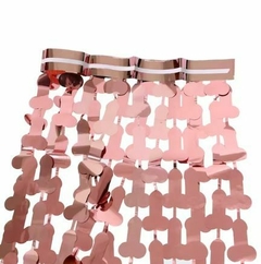 Cortina Rosa Gold Despedida Penis - tienda online