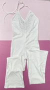 Catsuit Mono blanco Largo con brillos