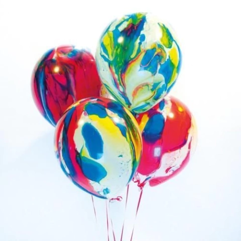 Globo Marmolado Multicolor x 10 unid - comprar online