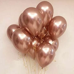 Globo Chrome Rosa Gold x 6 unid