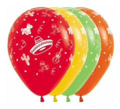 Globos Latex Mexicanos x 5 unidades