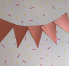 GUIRNALDA BANDERINES GLITTER ROSA GOLD
