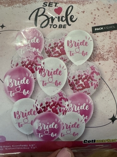 Set globos Bride to be x12 unid en internet