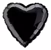 Globo corazón negro 45cm