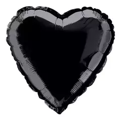 Globo corazón negro 45cm
