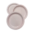 Plato Rosa holeografico (estrellitas) x 8unid