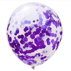 Set Globos con confetti violeta x 5unid en internet