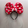 Vincha Minnie CON VELO moño Gigante FUCSIA