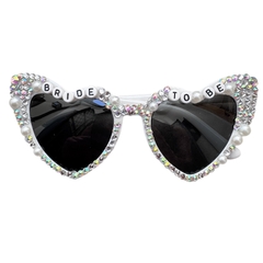 Anteojos corazon strass y perlas BRIDE TO BE - comprar online